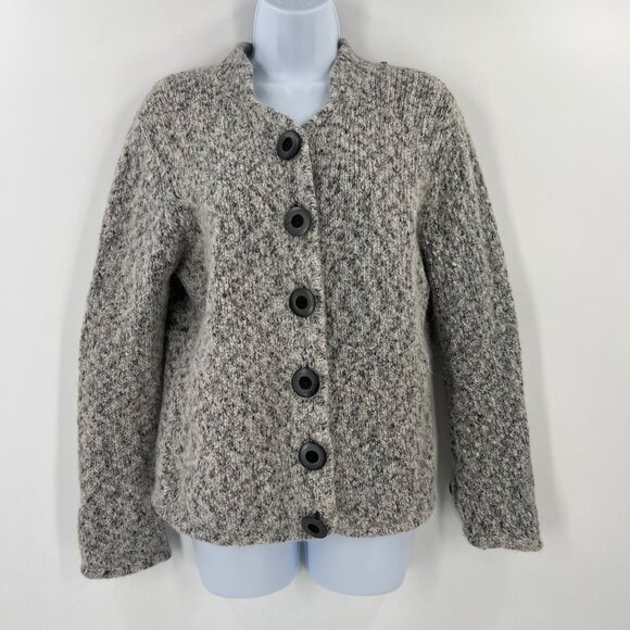 ALPS Women's M Alpaca Blend Cardigan Sweater Heather Gray Button Up Cabin Core - Picture 11 of 11